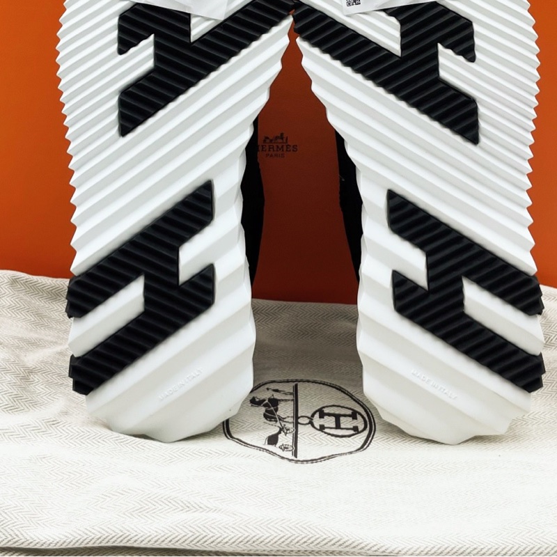 Hermes愛馬仕 bouncing黑白運動鞋 37碼  附件塵袋+盒-4