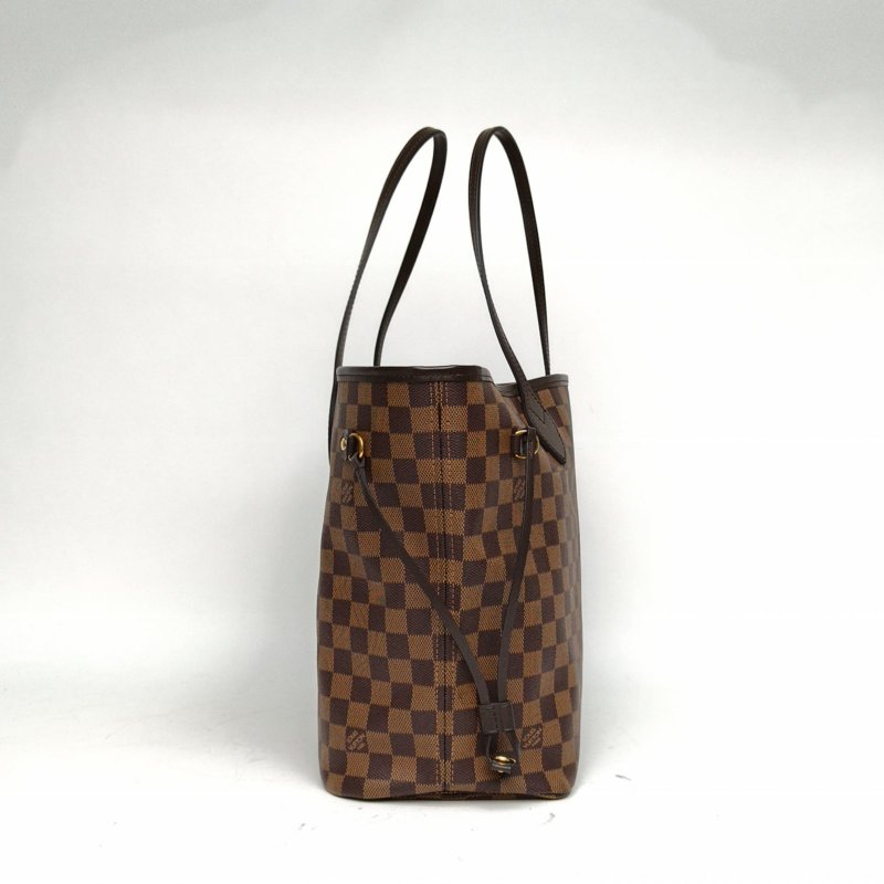 LOUIS VUITTON Neverfull中號31棕色棋盤格PVC金扣2019肩背包-1