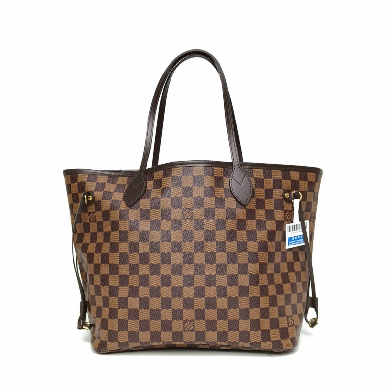 LOUIS VUITTON Neverfull中號31棕色棋盤格PVC金扣2019肩背包-2