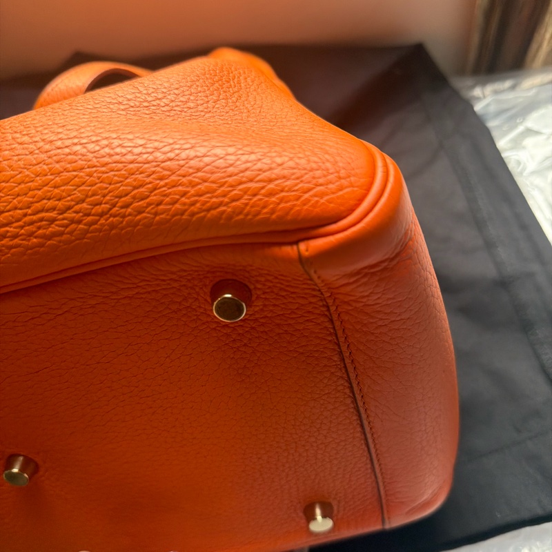 Hermes Lindy 30金扣經典愛馬仕橘 框O-9