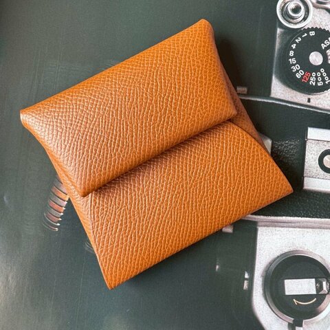 ✨全新閒置商品✨ Hermes 金棕色 Bastia 零錢包