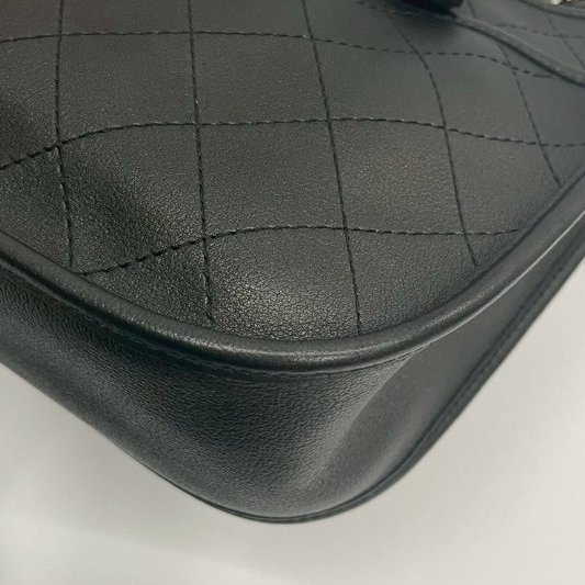 Chanel hobo黑銀牛-6
