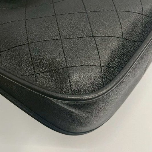 Chanel hobo黑銀牛-7