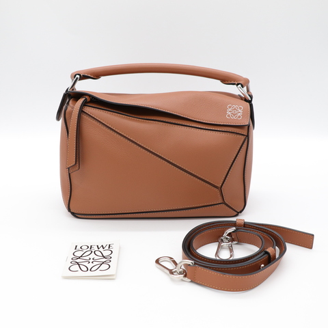 Loewe 羅威 Puzzle  焦糖色 小號 肩背包