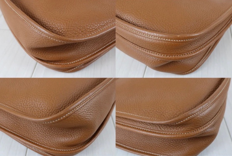 「JL精品代購」9新 Hermes 愛馬仕 evelyne 33棕銀-6