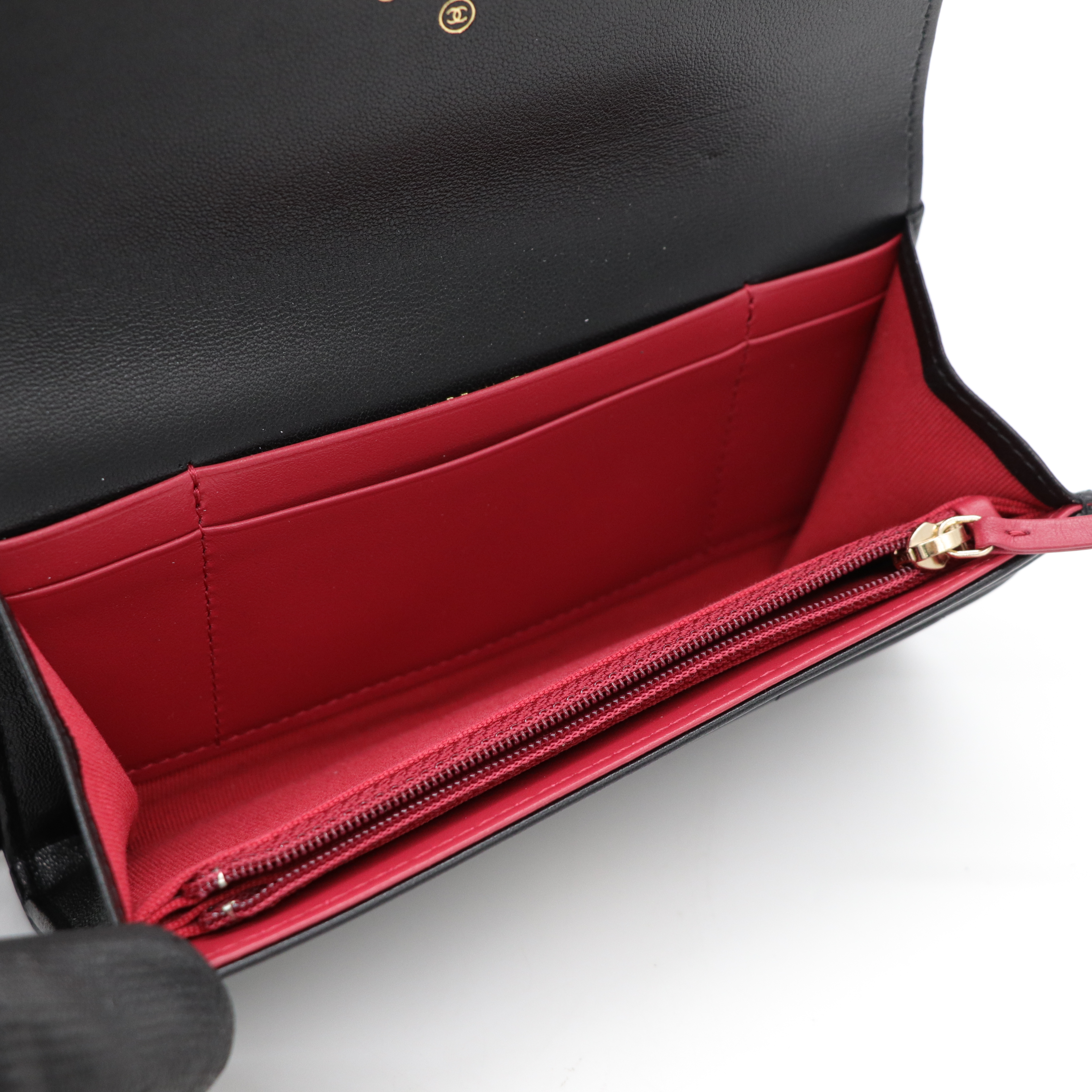 Chanel香奈兒19 晶片款 小羊皮 中夾-6