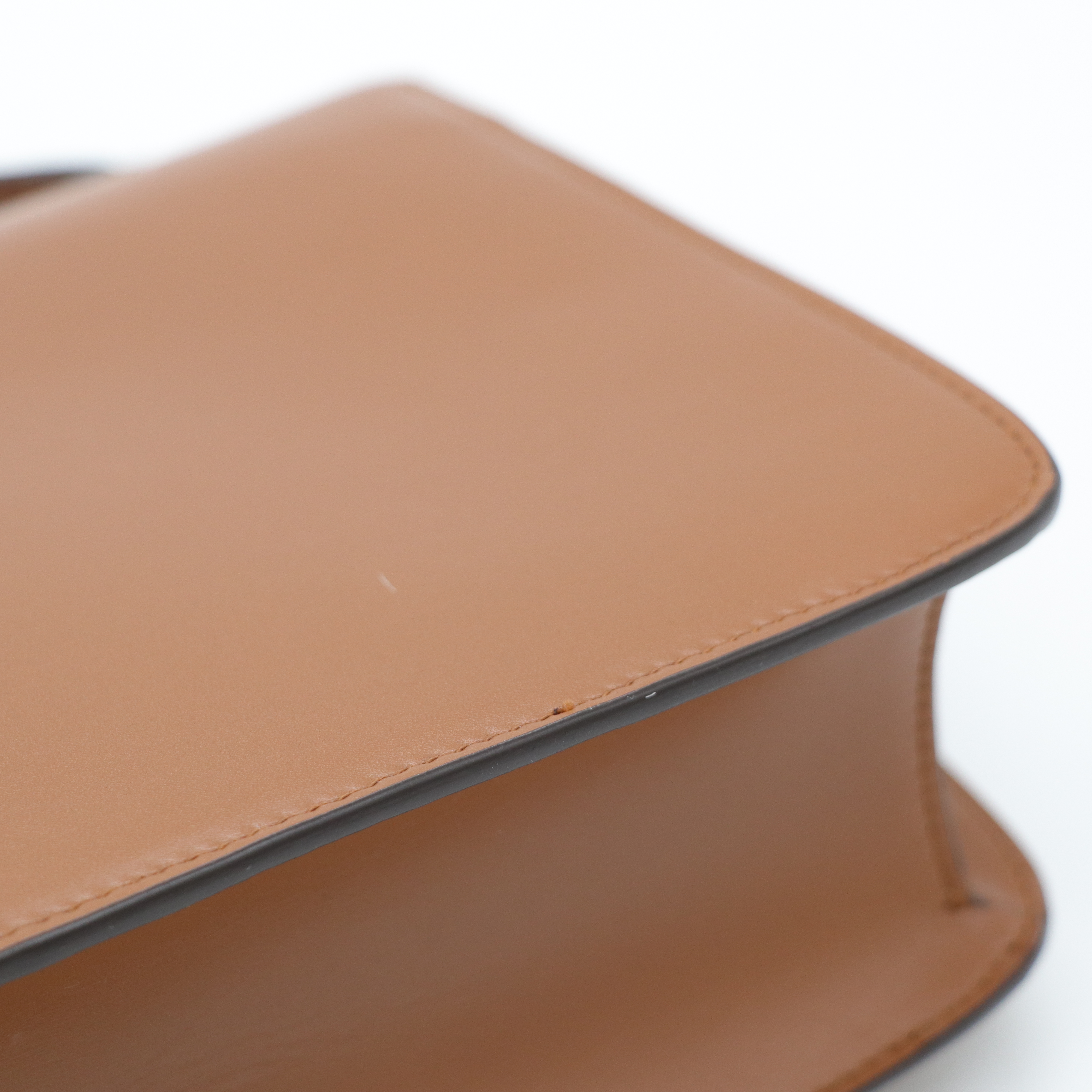 Saint Laurent 聖羅蘭 Carre 牛皮 金釦 焦糖色 肩背袋-8