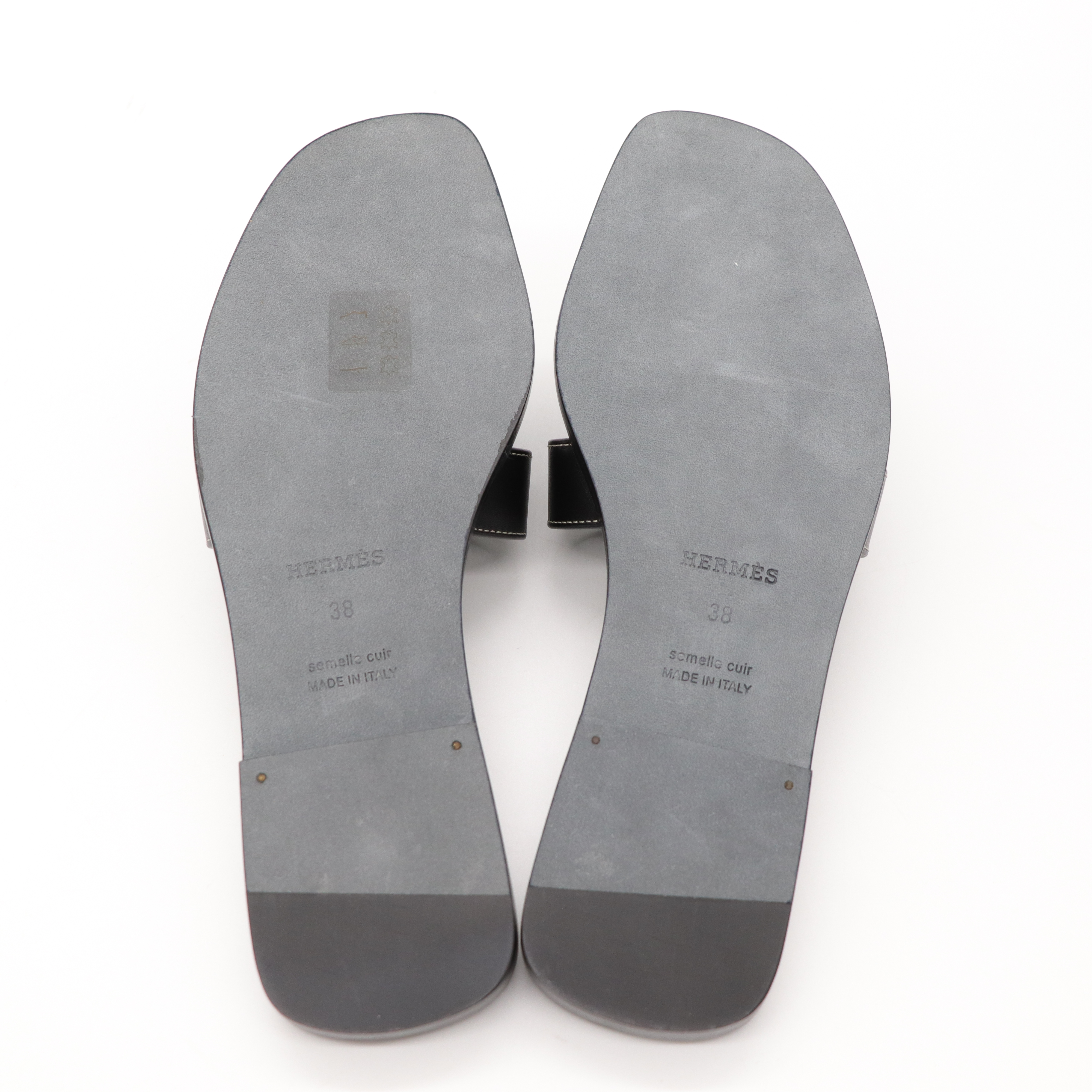 Hermès 愛馬仕 H涼鞋 拖鞋 黑色 牛皮 38-7