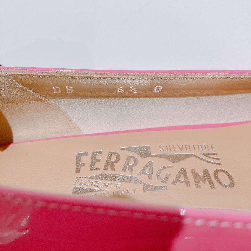 TW4825	Salvatore Ferragamo 菲拉格慕經典蝴蝶結小高跟鞋 Vara Bow Detailed Pumps Hot Pink Size 6.5-7