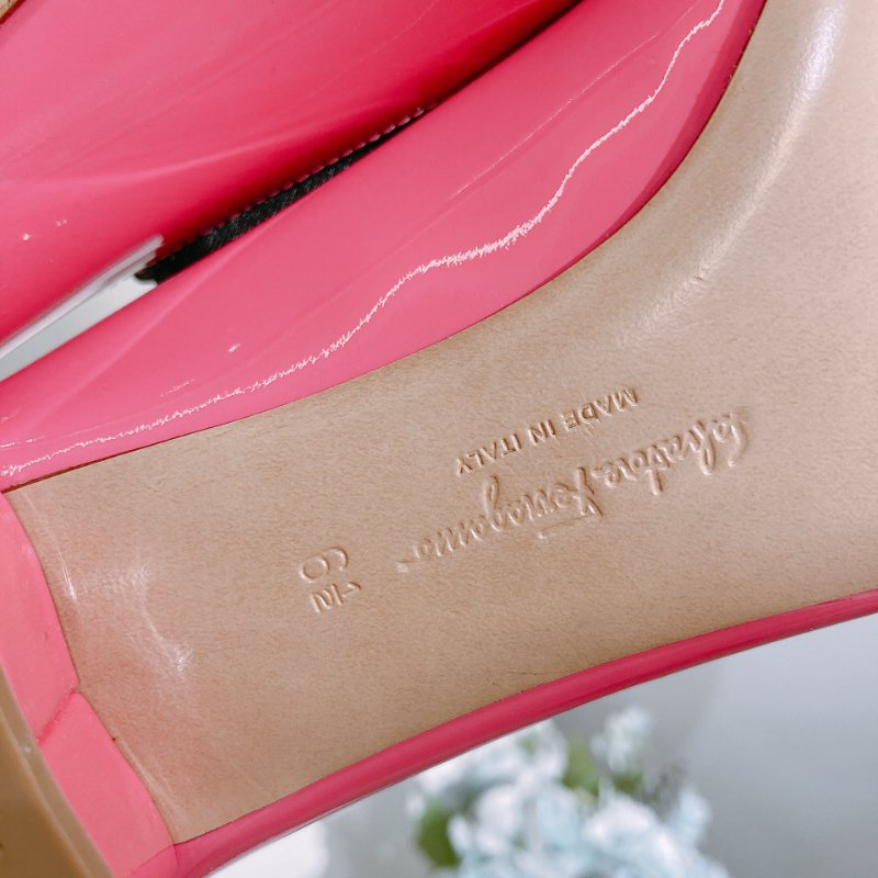 TW4825	Salvatore Ferragamo 菲拉格慕經典蝴蝶結小高跟鞋 Vara Bow Detailed Pumps Hot Pink Size 6.5-17