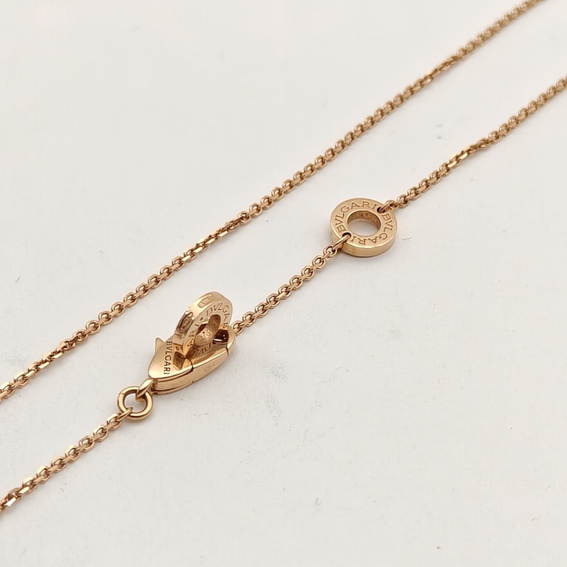 BVLGARI DIVASDREAM單鑽小扇子項鏈18K玫瑰金/鑽石/紅玉髓-3