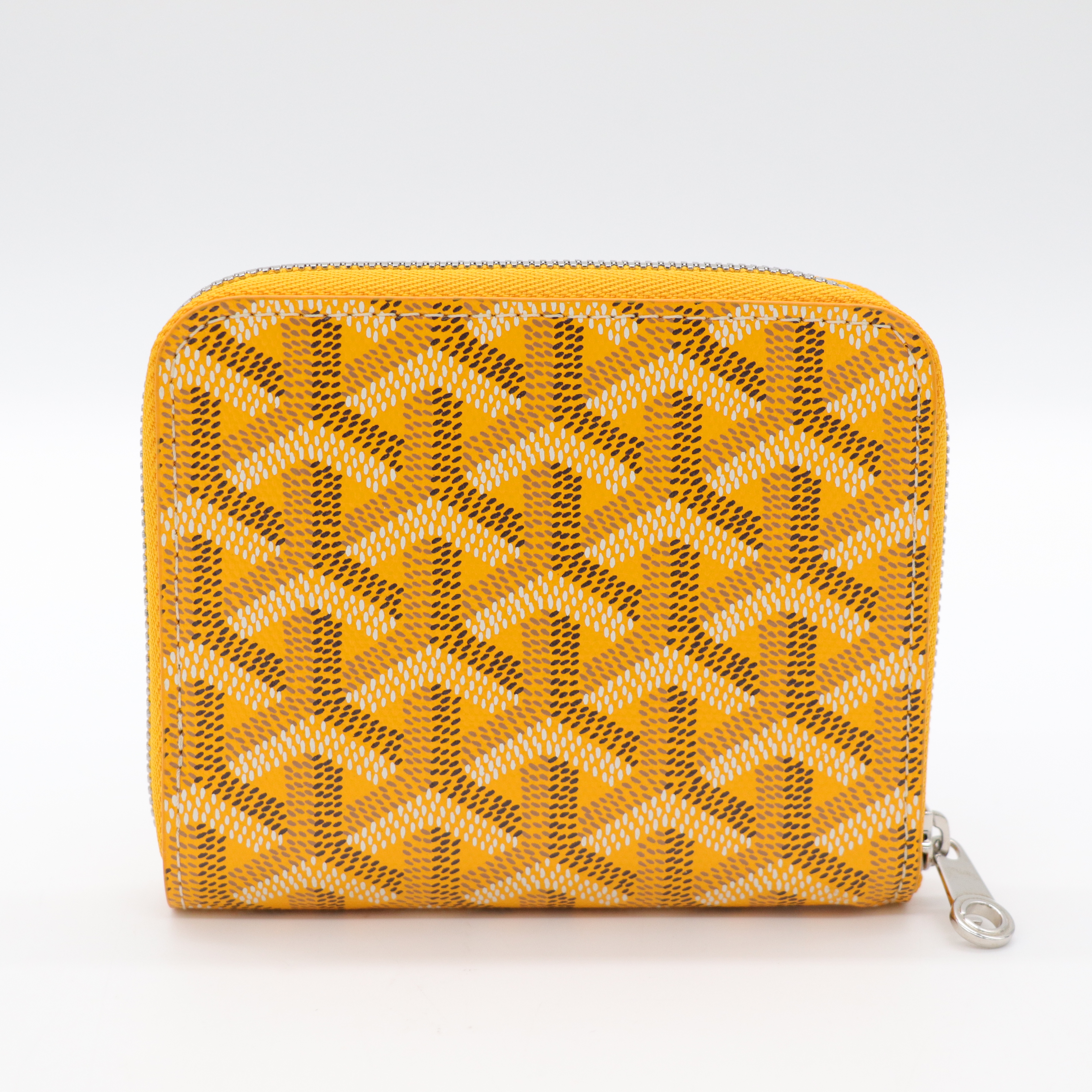 Goyard 戈雅 黃色 經典花紋 拉鏈錢包 卡包-2