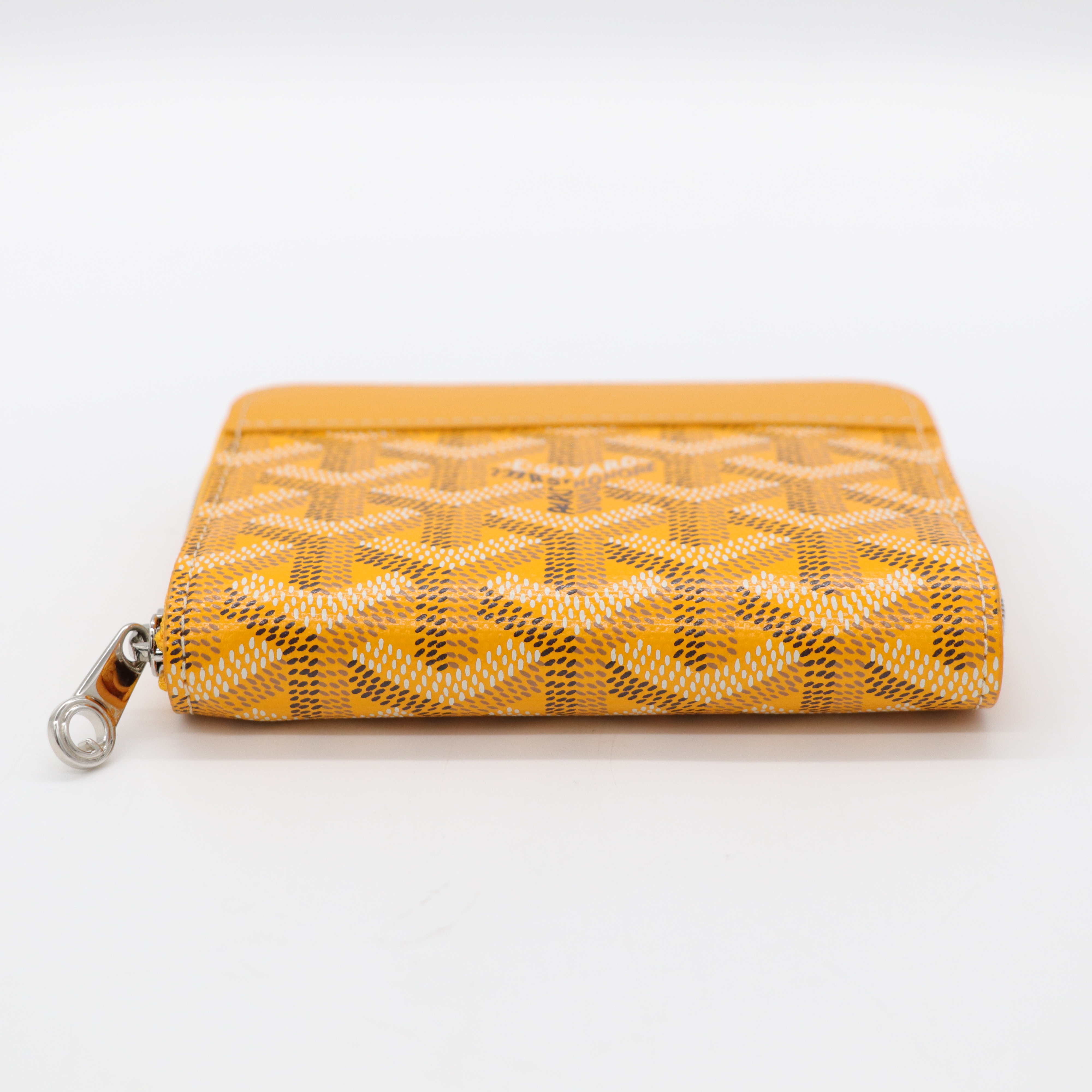 Goyard 戈雅 黃色 經典花紋 拉鏈錢包 卡包-3