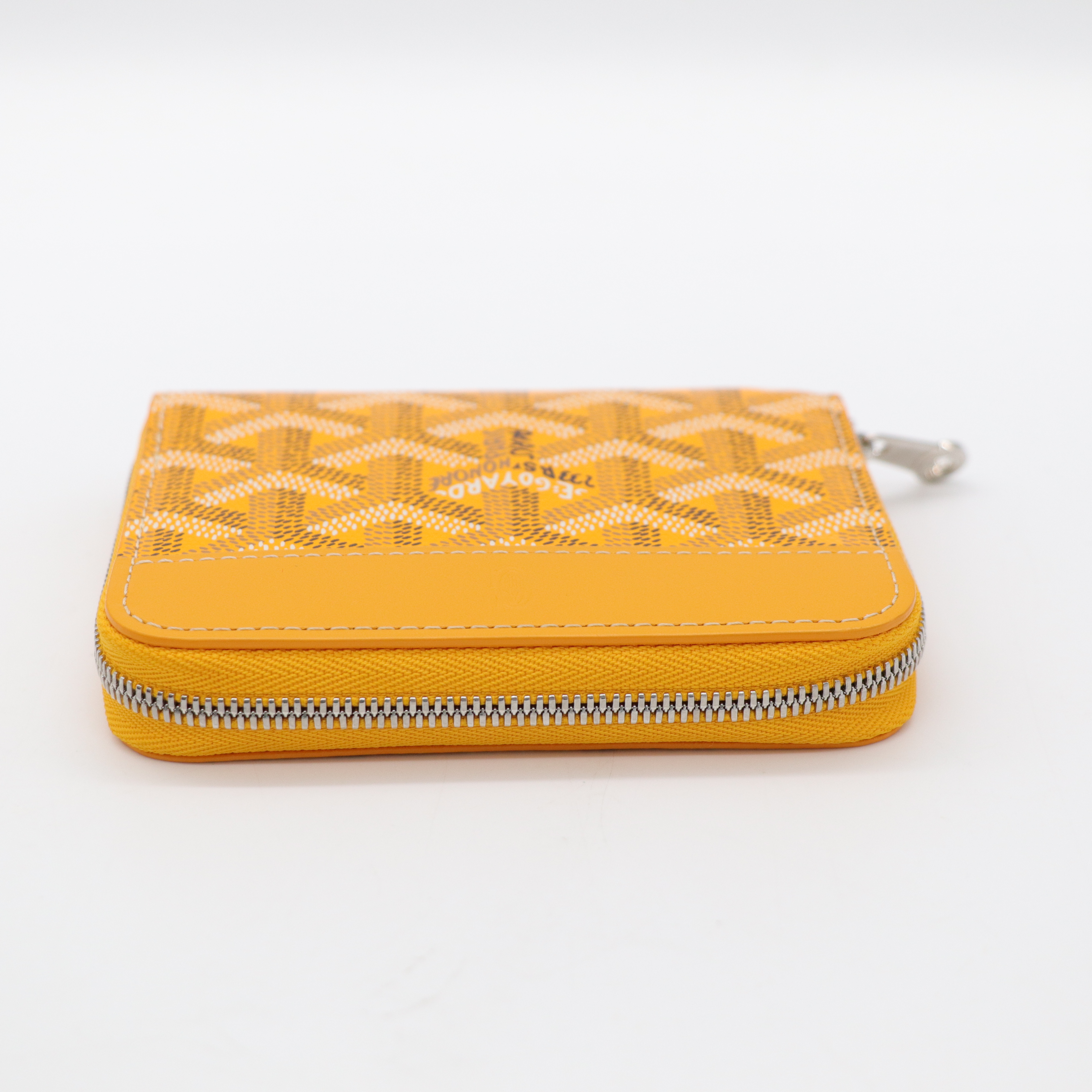Goyard 戈雅 黃色 經典花紋 拉鏈錢包 卡包-4
