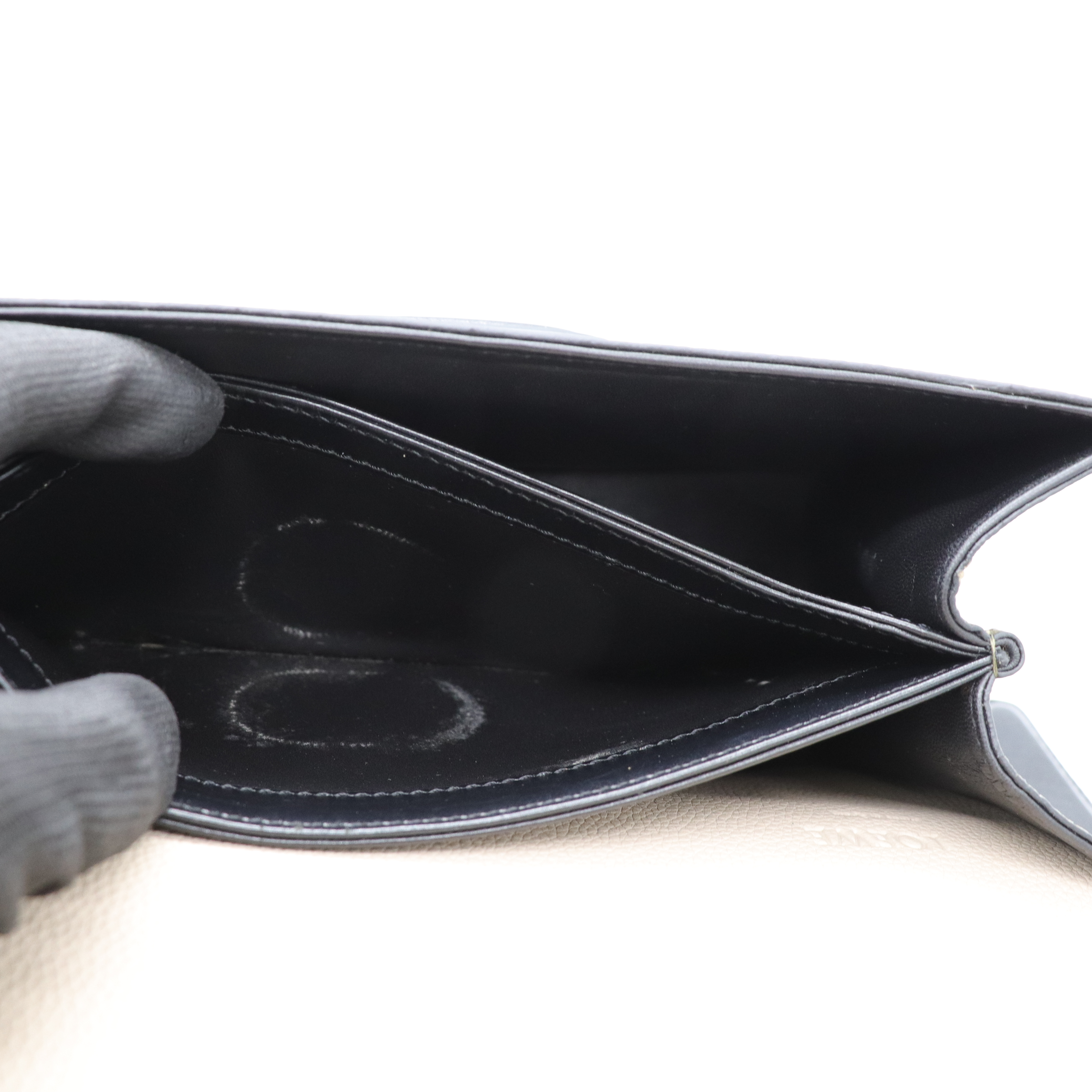 Loewe 羅威 Barcelona 卡其色 黑色 肩背包-14