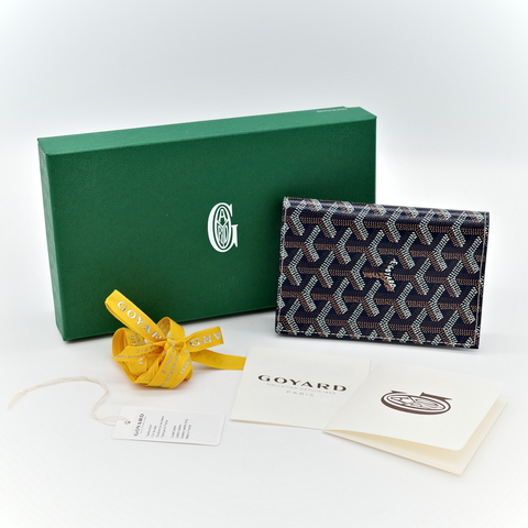 Goyard 戈雅 海軍藍 經典花紋 護照夾