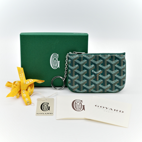 Goyard 戈雅 綠色 經典花紋 零錢包