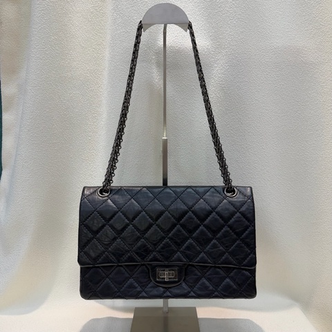 CHANEL 2.55 黑銀色做舊 28 IA446