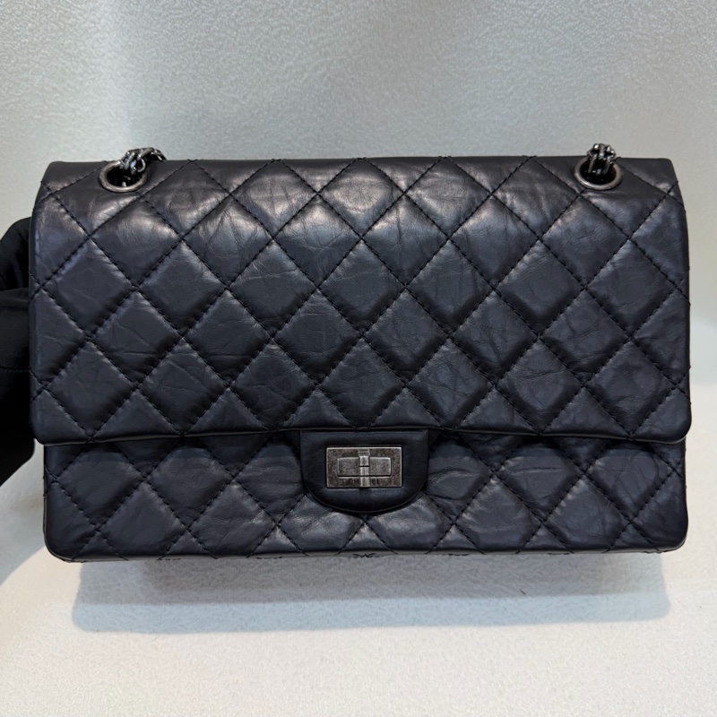 CHANEL 2.55 黑銀色做舊 28 IA446-1