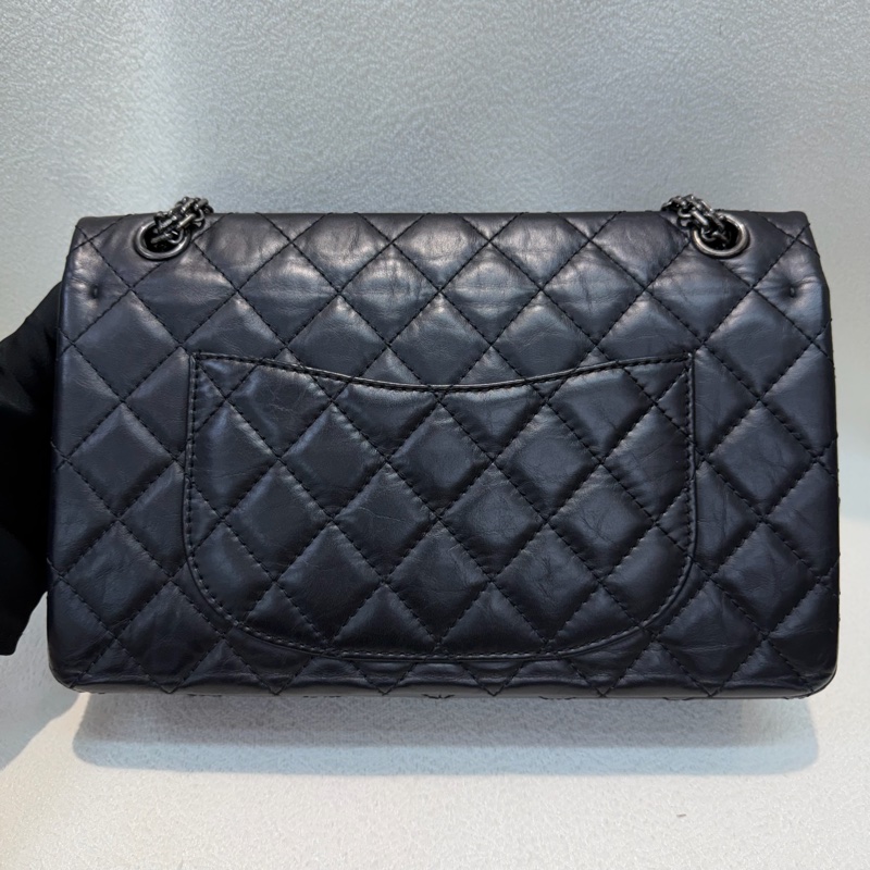 CHANEL 2.55 黑銀色做舊 28 IA446-4