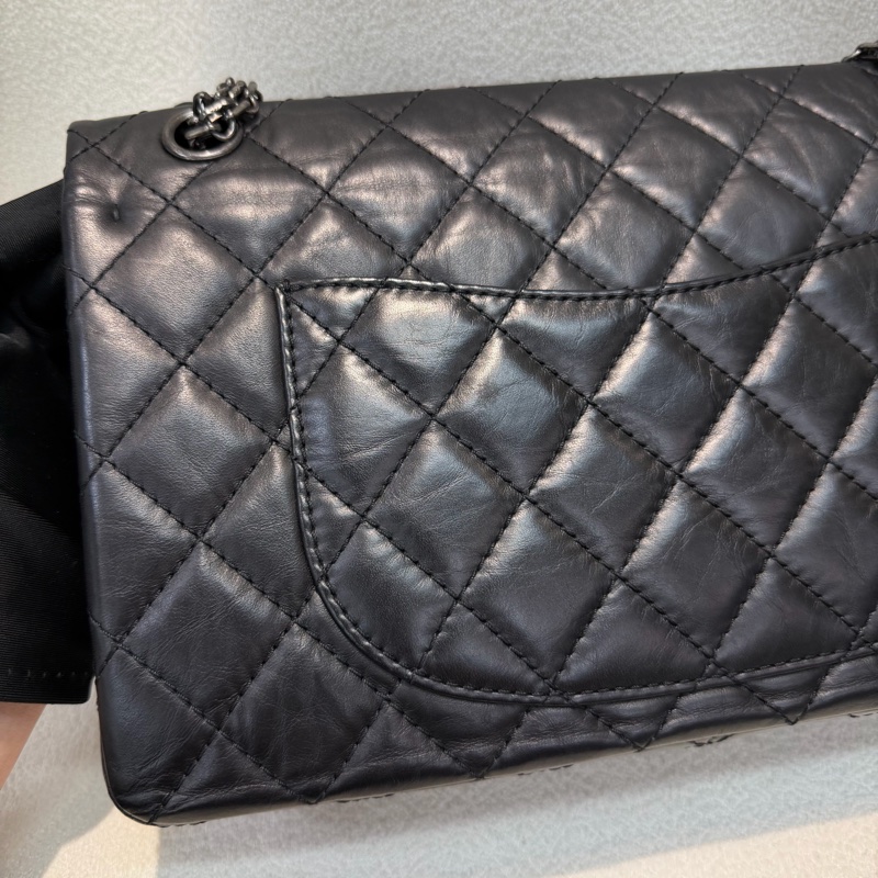 CHANEL 2.55 黑銀色做舊 28 IA446-5