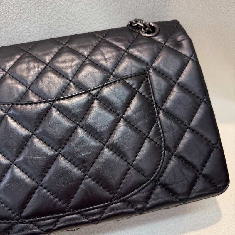 CHANEL 2.55 黑銀色做舊 28 IA446-6