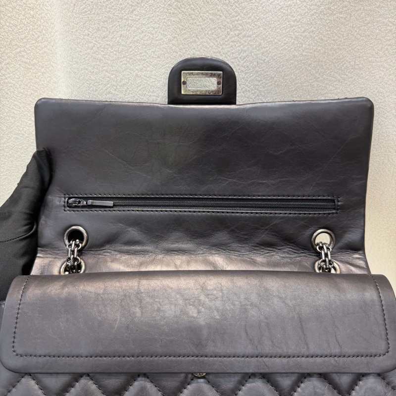 CHANEL 2.55 黑銀色做舊 28 IA446-16