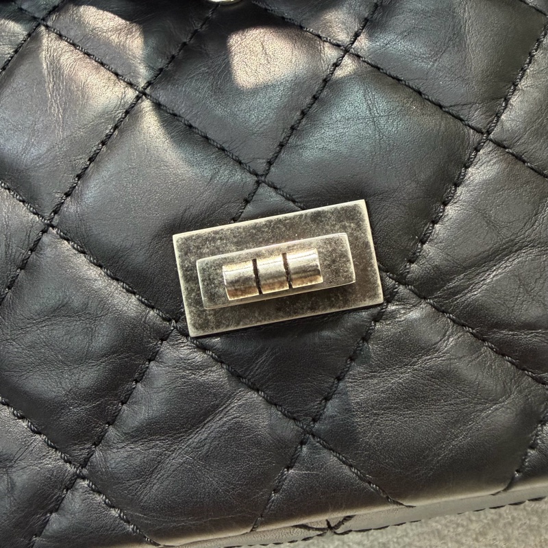 CHANEL 2.55 黑銀色做舊 28 IA446-26