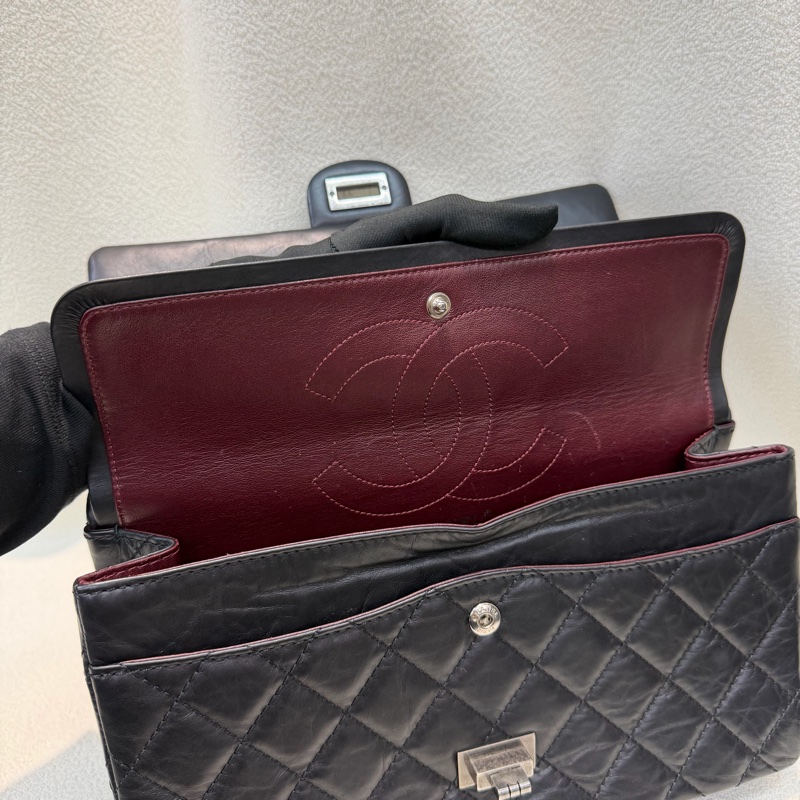 CHANEL 2.55 黑銀色做舊 28 IA446-37