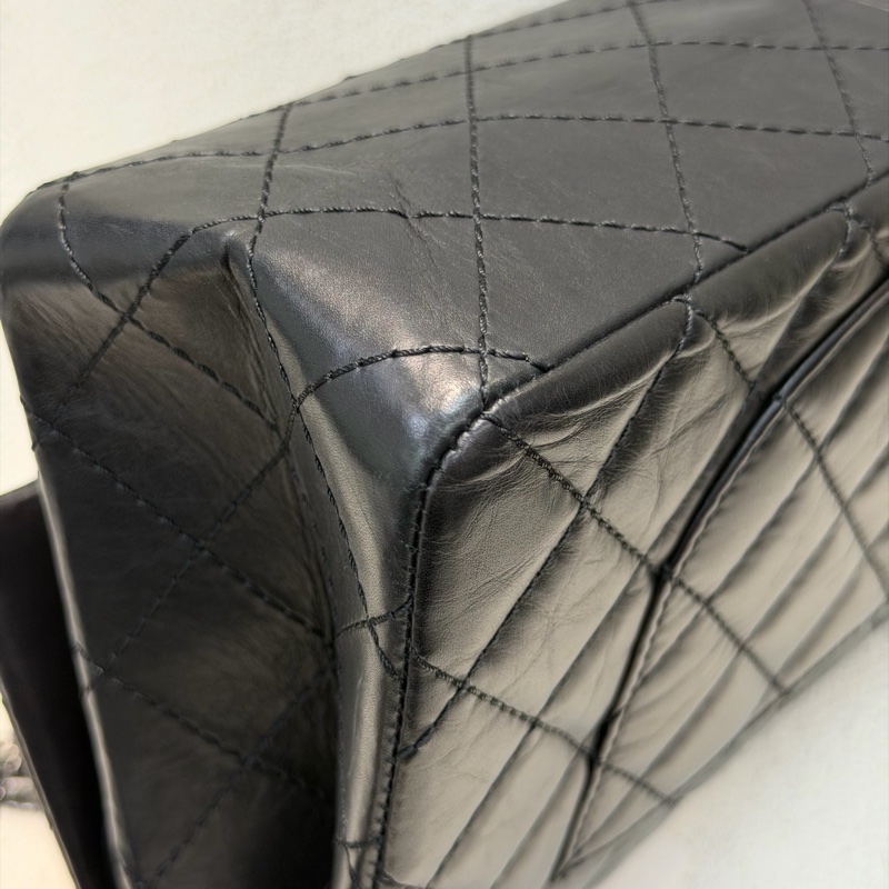 CHANEL 2.55 黑銀色做舊 28 IA446-40