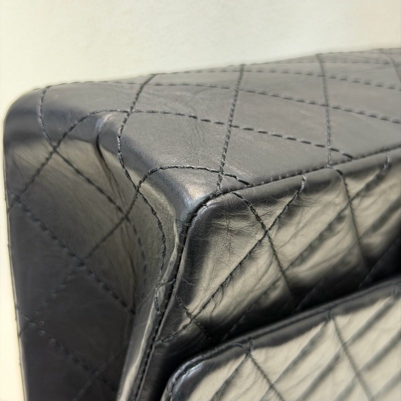 CHANEL 2.55 黑銀色做舊 28 IA446-42