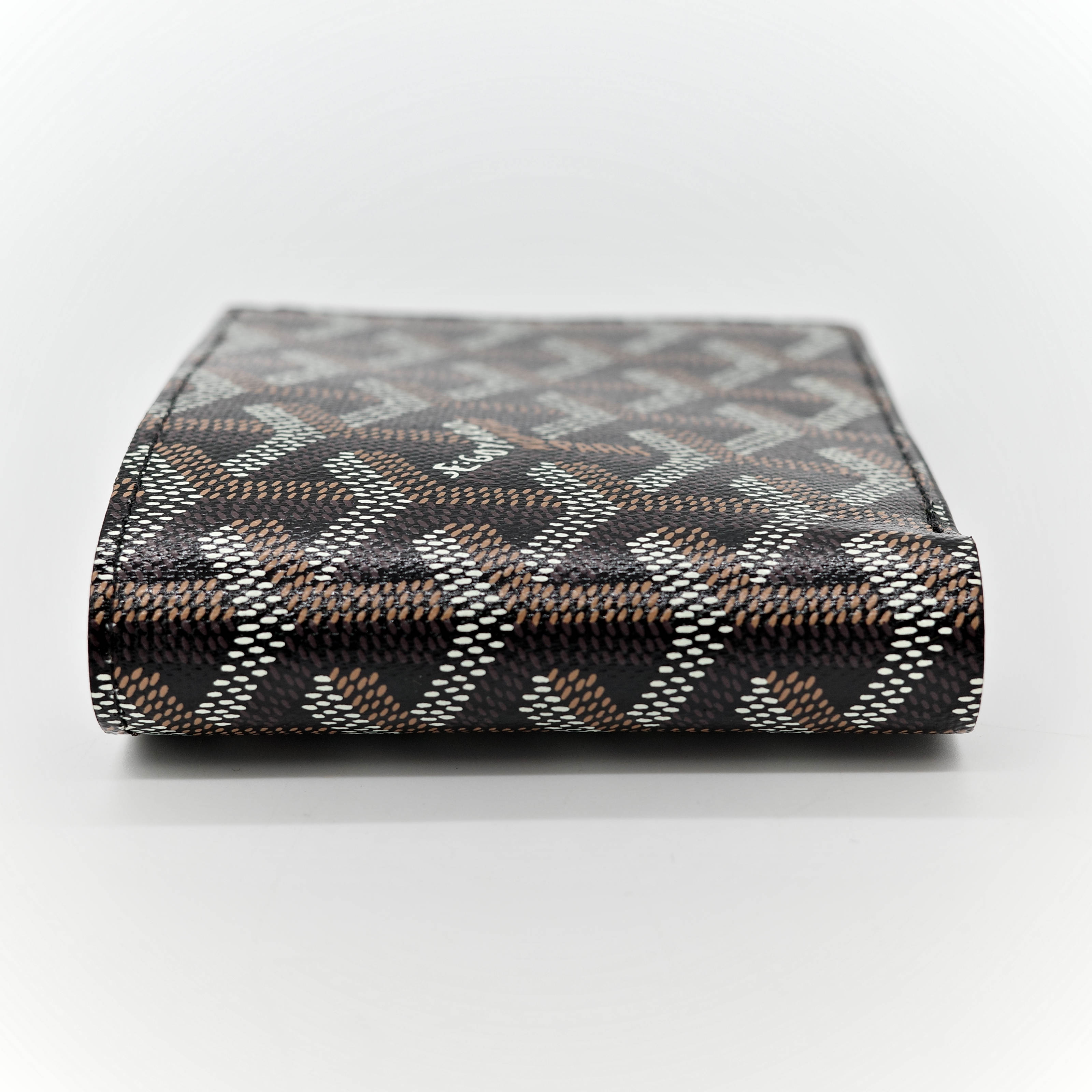 Goyard 戈雅 牛皮 黑色 對開短夾-2