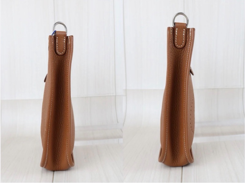 「JL精品代購」9新 Hermes 愛馬仕 mini evelyne 棕銀-3