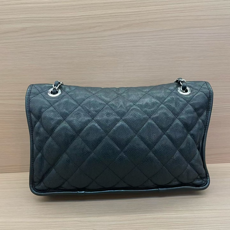 NO:D4 Chanel香奈兒 机场包黑色 荔枝皮 2013年 尺寸30*6*20 可單肩斜挎 無附件-1