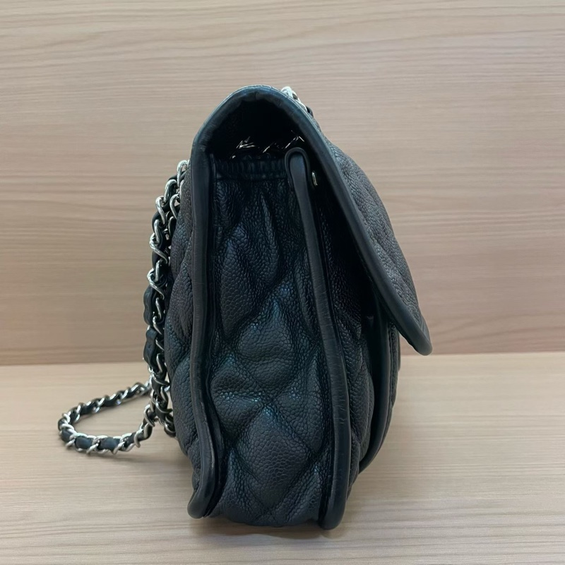 NO:D4 Chanel香奈兒 机场包黑色 荔枝皮 2013年 尺寸30*6*20 可單肩斜挎 無附件-3