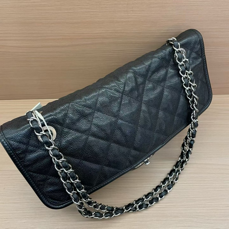 NO:D4 Chanel香奈兒 机场包黑色 荔枝皮 2013年 尺寸30*6*20 可單肩斜挎 無附件-4