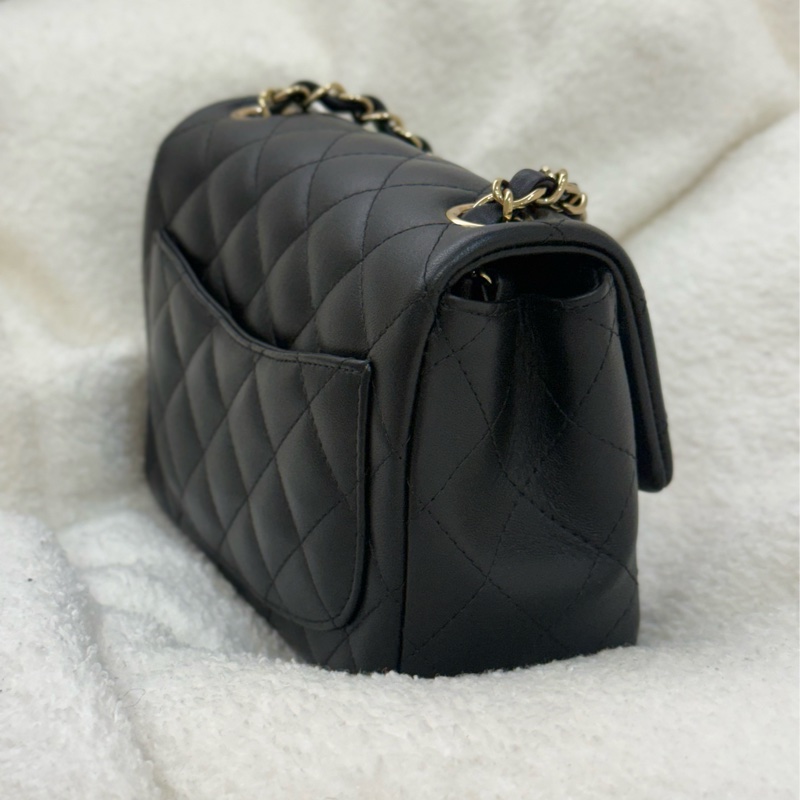 (Momo購證🈵全配）全新Chanel 方胖子 黑色 淡金釦✨最新晶片款-2