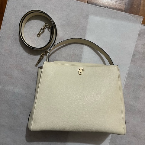 (官方已停產）valextra brera medium bag 中號 奶白色