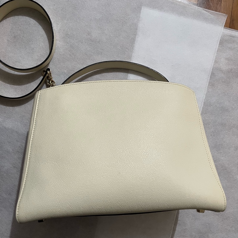 (官方已停產）valextra brera medium bag 中號 奶白色-3