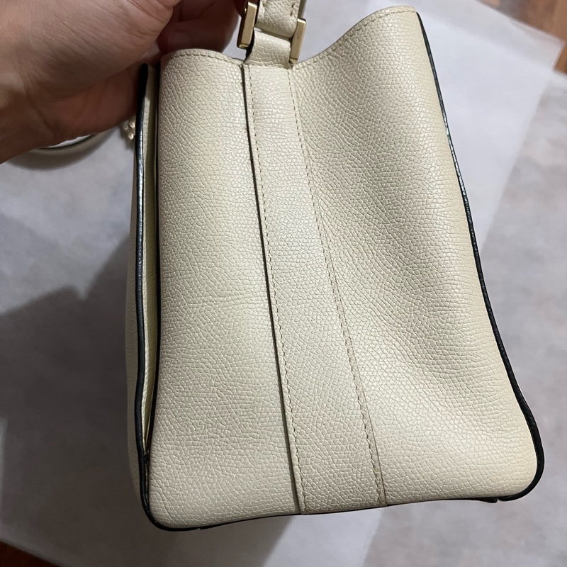 (官方已停產）valextra brera medium bag 中號 奶白色-5