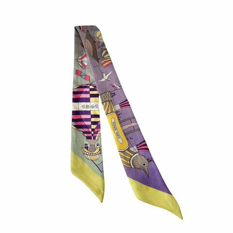 Used Hermès Twilly Purple Yellow Green