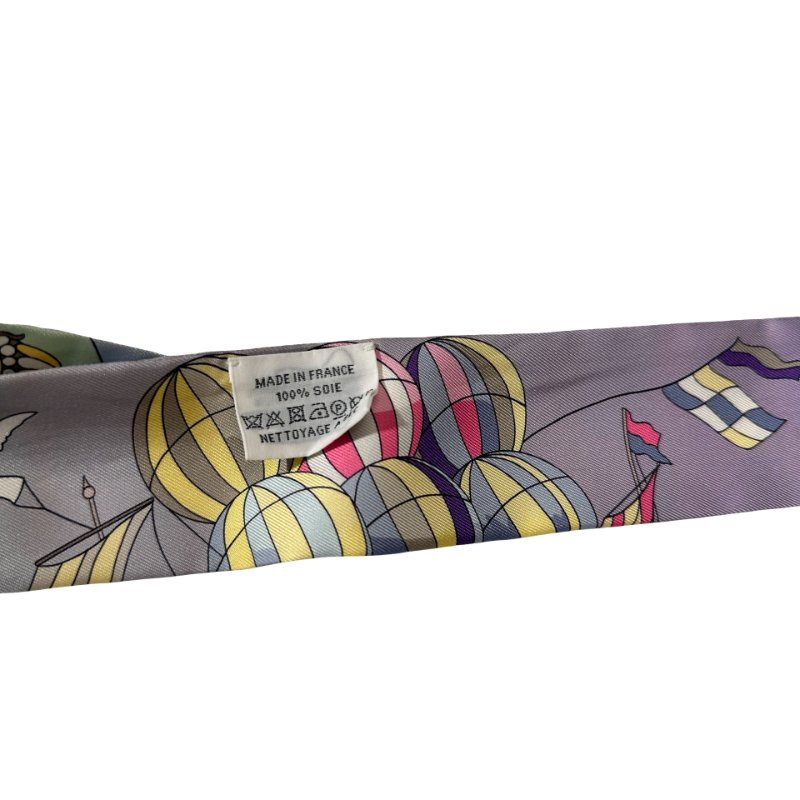 Used Hermès Twilly Purple Yellow Green-4