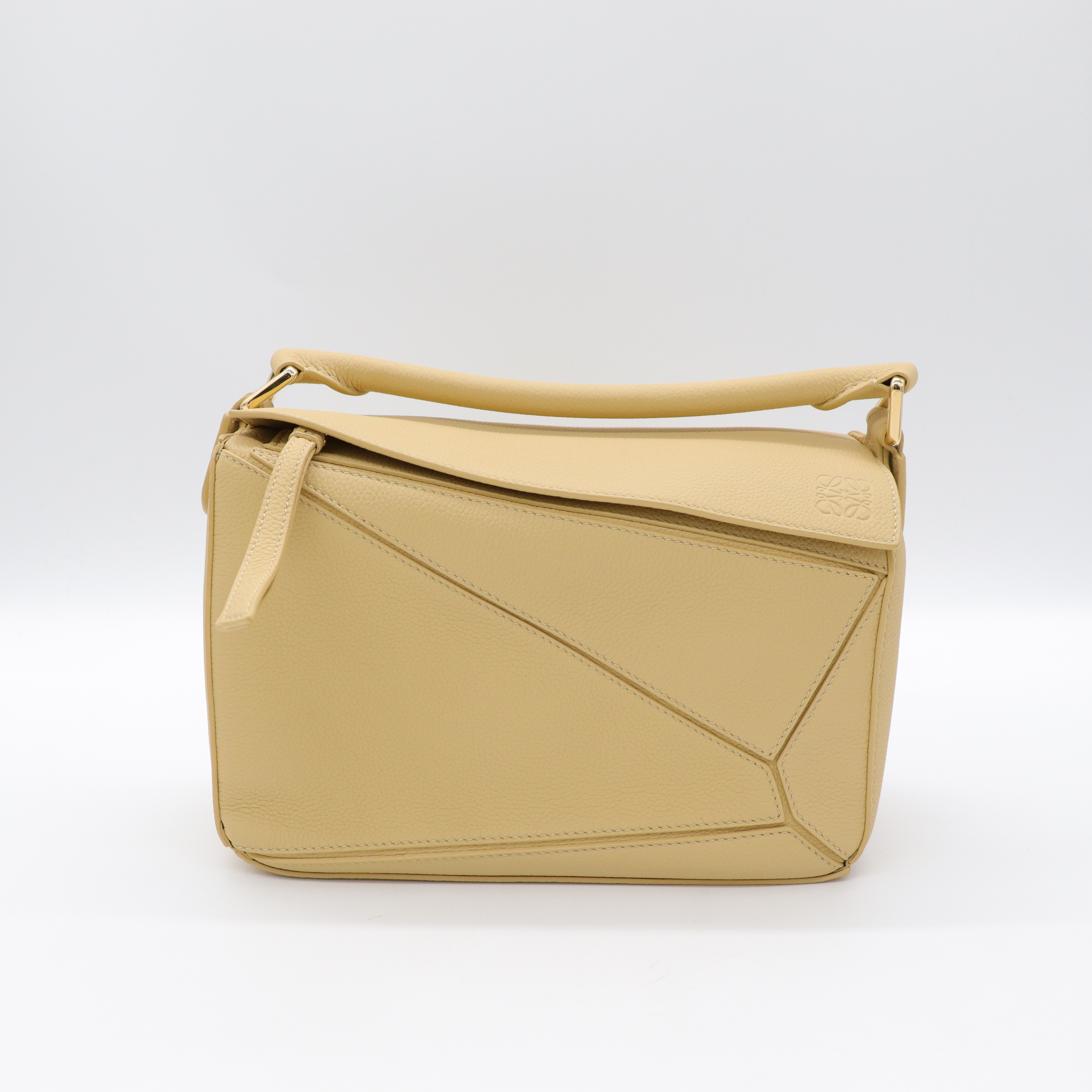 Loewe 羅威 Puzzle 奶油色 小號 肩背包-1