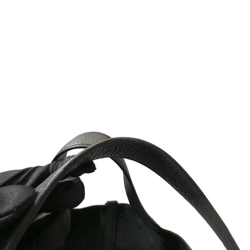 Unused HERMÈS Picotin 18 Handbag Black GHW-3