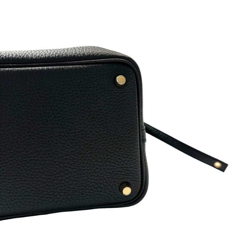 Unused HERMÈS Picotin 18 Handbag Black GHW-4