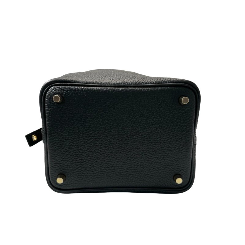Unused HERMÈS Picotin 18 Handbag Black GHW-5