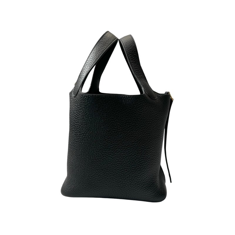 Unused HERMÈS Picotin 18 Handbag Black GHW-10