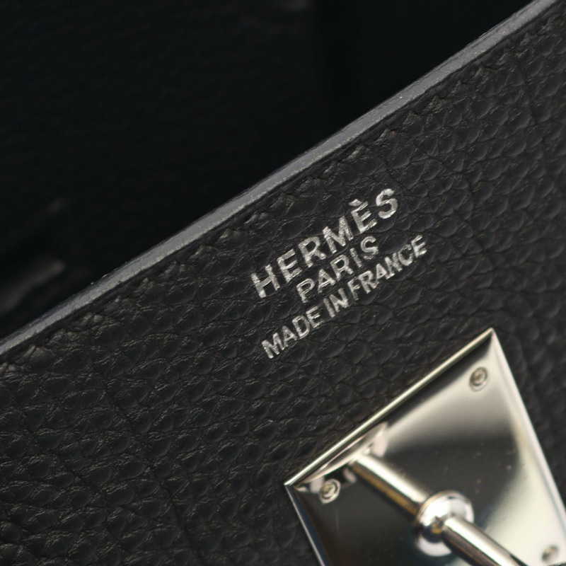 黑色 Togo牛皮 Birkin 35 柏金包 手提包 □G刻 銀扣【HERMES 愛馬仕】-3