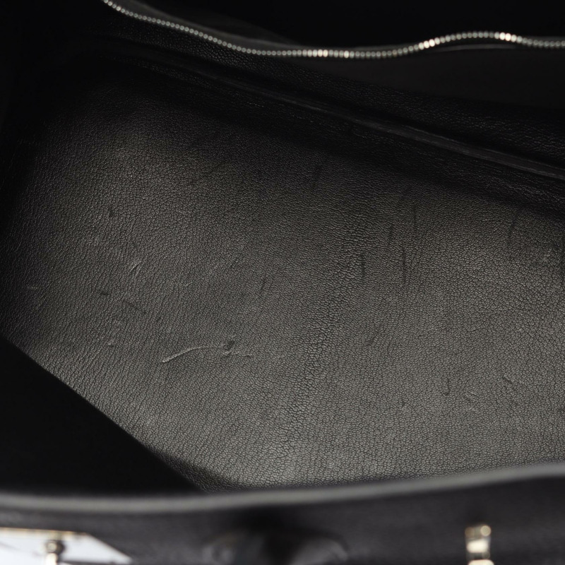 黑色 Togo牛皮 Birkin 35 柏金包 手提包 □G刻 銀扣【HERMES 愛馬仕】-6