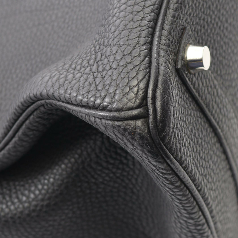 黑色 Togo牛皮 Birkin 35 柏金包 手提包 □G刻 銀扣【HERMES 愛馬仕】-7